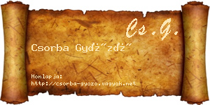 Csorba Győző névjegykártya